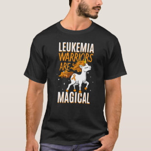 Camiseta Guerrero de leucemia Magia Unicornio Naranja Ribbo