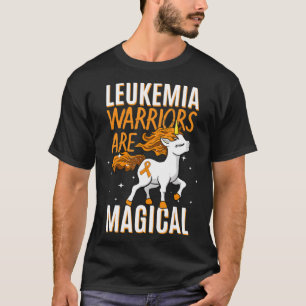 Camiseta Guerrero de leucemia Magia Unicornio Naranja Ribbo