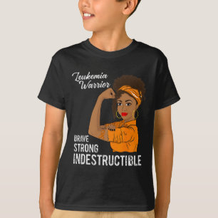 Camiseta Guerrero de leucemia sobreviviente indestructible 