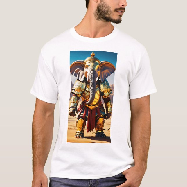 Camiseta Guerrero de los elefantes del Anime Golden Armor (Anverso)