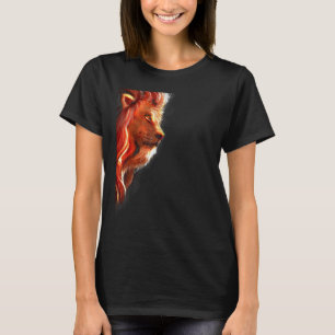Camiseta Guerrero de los ojos fuertes de los cuernos de leó