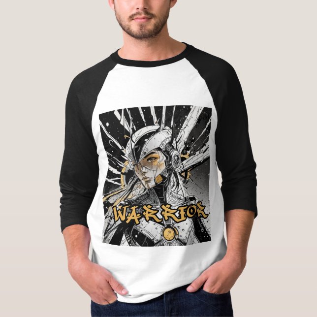 Camiseta Guerrero de Manga Raglan (Anverso)