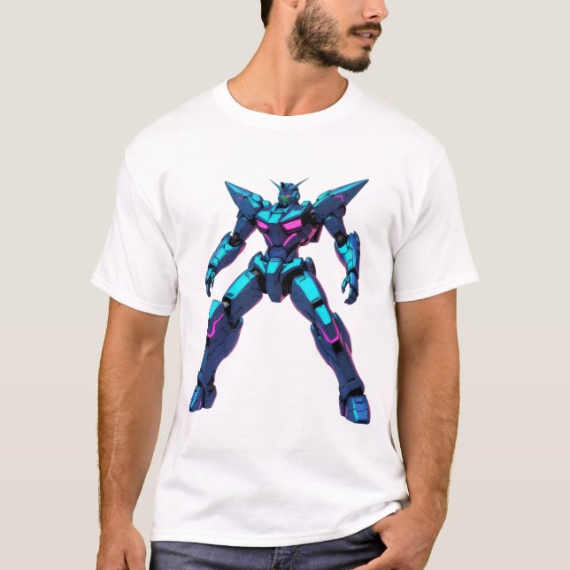 Camiseta Guerrero de Mecha futurista (Anverso)