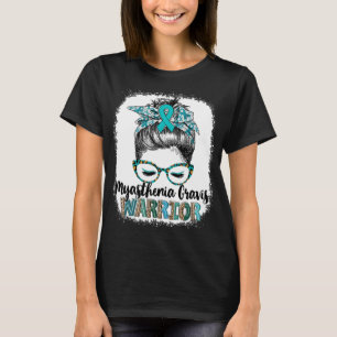 Camiseta Guerrero de Miastenia Gravis con Moño Desordenado