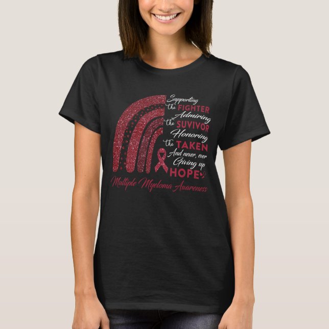Camiseta Guerrero de mieloma múltiple que apoya al luchador (Anverso)