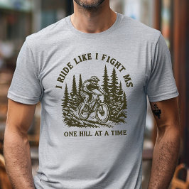 Camiseta Guerrero de MS, ciclista de montaña, cinta naranja