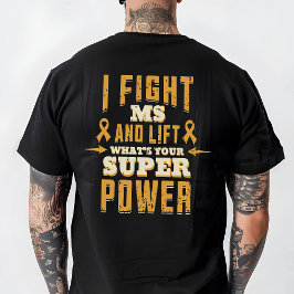 Camiseta Guerrero de MS, cinta naranja, concientización, mo