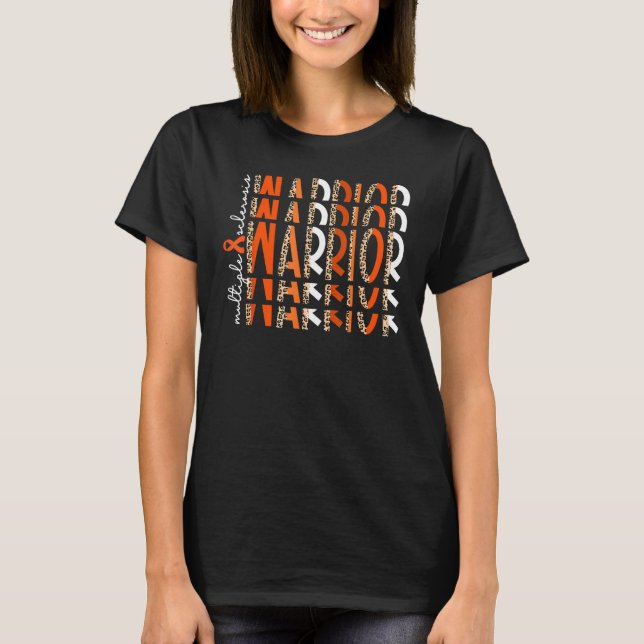 Camiseta Guerrero de MS: costilla de Naranja de conciencia  (Anverso)