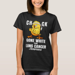 Camiseta guerrero de polluelos divertidos de cáncer de pulm