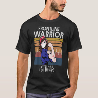 Camiseta guerrero de primera línea asistente de Enfermería 