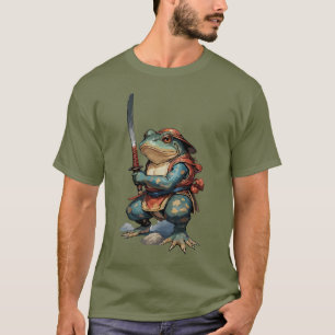 Camiseta Guerrero de rana samurai con Katana
