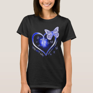 Camiseta guerrero de regalo de la cruz de cáncer de colon