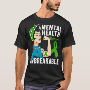 Camiseta Guerrero de Salud Mental Cinta Verde Salud Mental