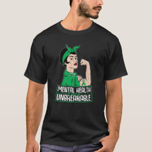 Camiseta Guerrero de Salud Mental Gráfica de Conciencia Inq