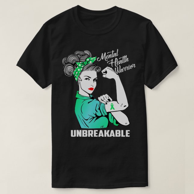 Camiseta Guerrero de salud mental inquebrantable - Monto de (Diseño del anverso)