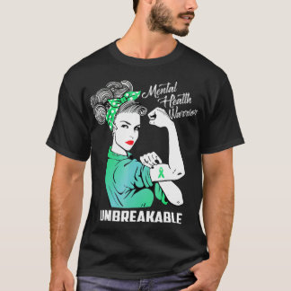 Camiseta Guerrero de salud mental inquebrantable - Monto de