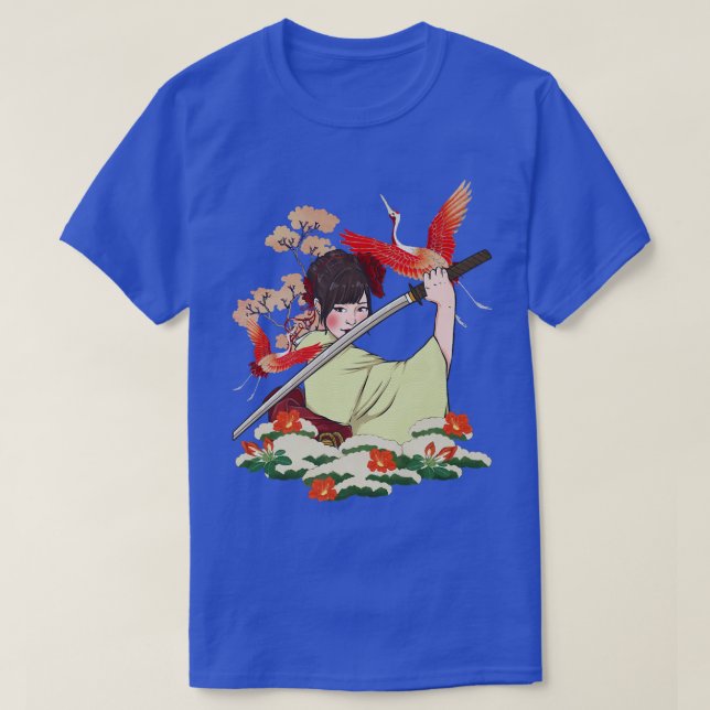 Camiseta Guerrero de Samurai Bushido Código espada Chica ja (Diseño del anverso)
