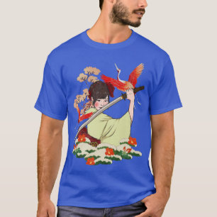 Camiseta Guerrero de Samurai Bushido Código espada Chica ja