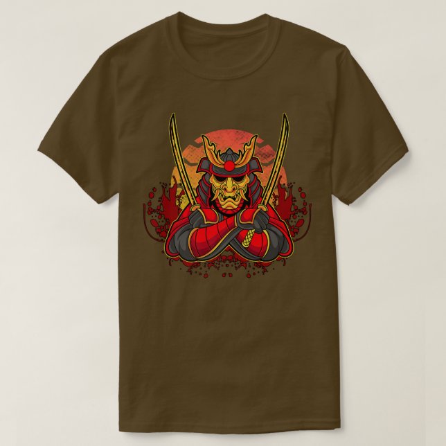 Camiseta Guerrero de Samurai Bushido Código espada japonés  (Diseño del anverso)