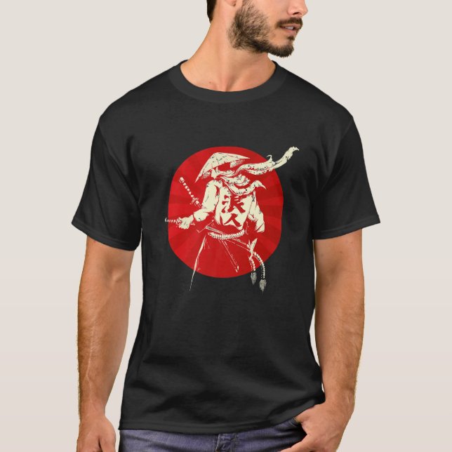 Camiseta Guerrero de Samurai Bushido Código hombres de espa (Anverso)