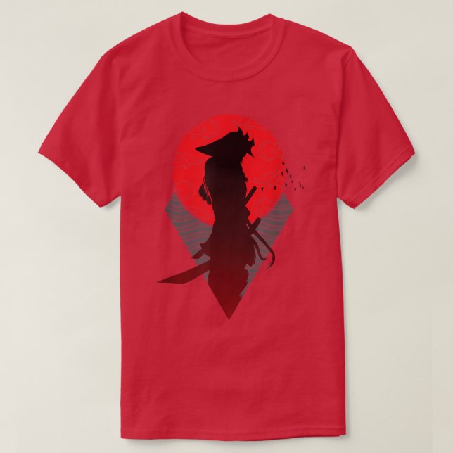 Camiseta Guerrero de Samurai código de espadines japoneses  (Diseño del anverso)