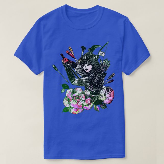 Camiseta Guerrero de Samurai Geisha japonés (Diseño del anverso)