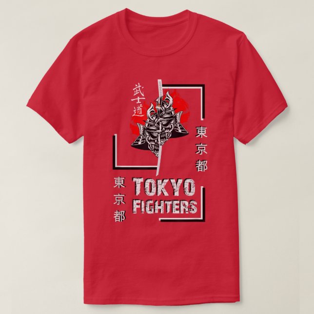 Camiseta Guerrero de Samurai Japón Combatientes de Tokio co (Diseño del anverso)