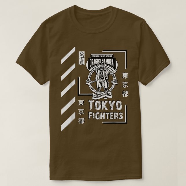Camiseta Guerrero de Samurai Japón Ropa al estilo de Tokio  (Diseño del anverso)