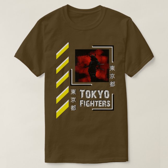 Camiseta Guerrero de Samurai Japón Ropa de estilo Tokio (2) (Diseño del anverso)