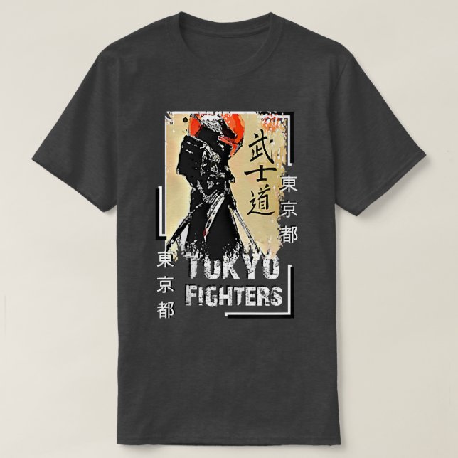 Camiseta Guerrero de Samurai Japón Ropa de estilo Tokio Reg (Diseño del anverso)