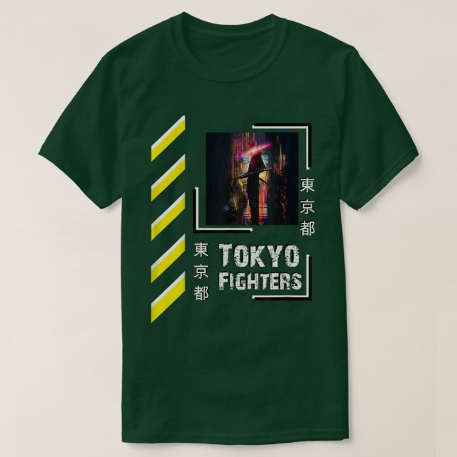 Camiseta Guerrero de Samurai Japón vestimenta estilo Tokio  (Diseño del anverso)