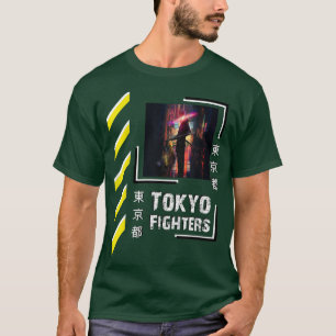 Camiseta Guerrero de Samurai Japón vestimenta estilo Tokio 
