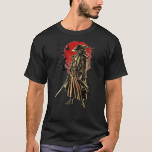 Camiseta Guerrero de Samurai Japonés Bushido Swordsman Retr
