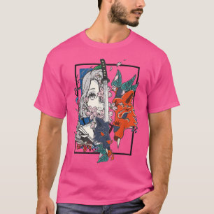 Camiseta Guerrero de Samurai Japonés Fo Mask Japón Anime Ch