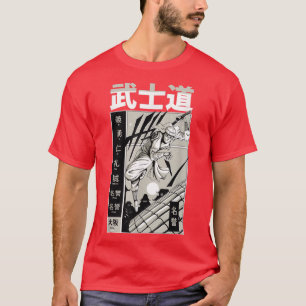 Camiseta Guerrero de Samurai lucha con cita japonesa de Kat