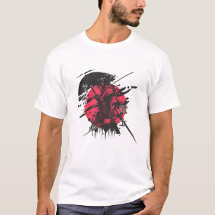 Camiseta Guerrero de Samurai - Tee gráfico de inspiración j