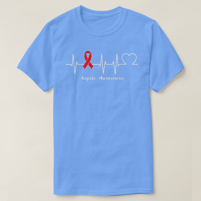 Camiseta Guerrero de Sepsis del latido del corazón (Diseño del anverso)