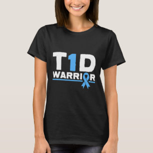 Camiseta Guerrero de T1d Conciencia de Diabetes Tipo 1 Diab