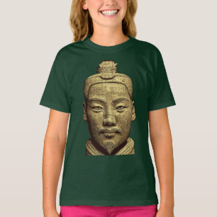 Camiseta Guerrero de Terracota - Arte Dorado Antiguo