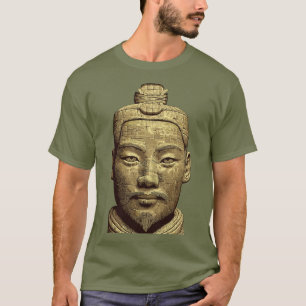 Camiseta Guerrero de Terracota - Arte Dorado Antiguo