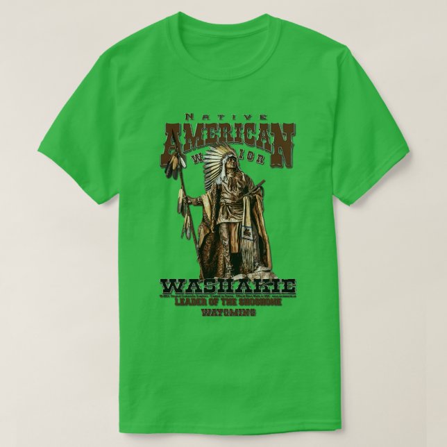 Camiseta Guerrero de Washakie Shoshone (Diseño del anverso)