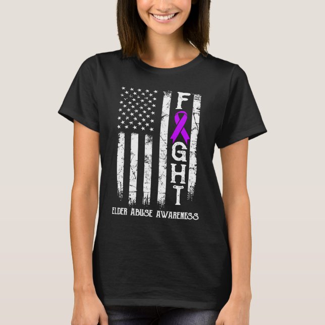 Camiseta Guerrero del abuso a los ancianos (Anverso)