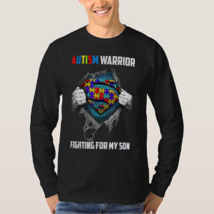 Camiseta Guerrero Del Autismo Luchando Por Mi Hijo, Padre D
