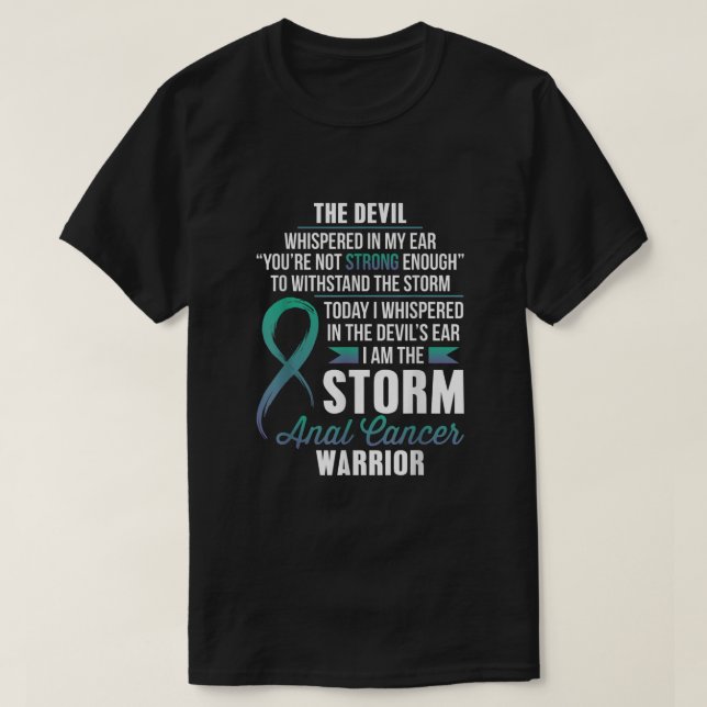 Camiseta Guerrero del cáncer ANAL Soy la tormenta 2067 (Diseño del anverso)
