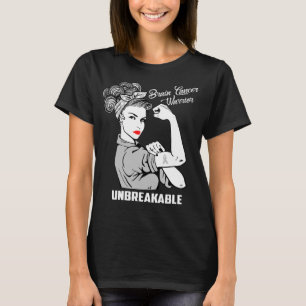 Camiseta Guerrero del cáncer de cerebro irrompible