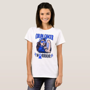 Camiseta Guerrero del cáncer de colon cree y lucha