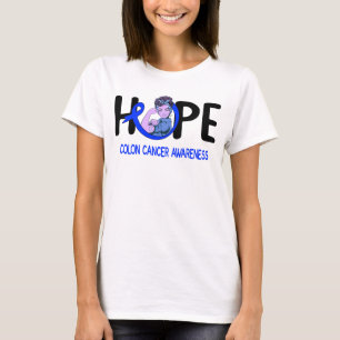 Camiseta guerrero del cáncer de colon espero cinta azul