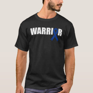 Camiseta Guerrero del cáncer de colon T Shirt Dark Blue Awa