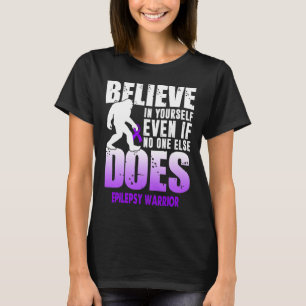 Camiseta guerrero del cáncer de epilepsia de gran pie cree 