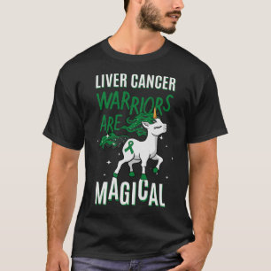 Camiseta Guerrero del cáncer de hígado Cinta verde unicorni